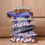 Bonnie and Neil | Cushion 60x40cm | Marigold Blue